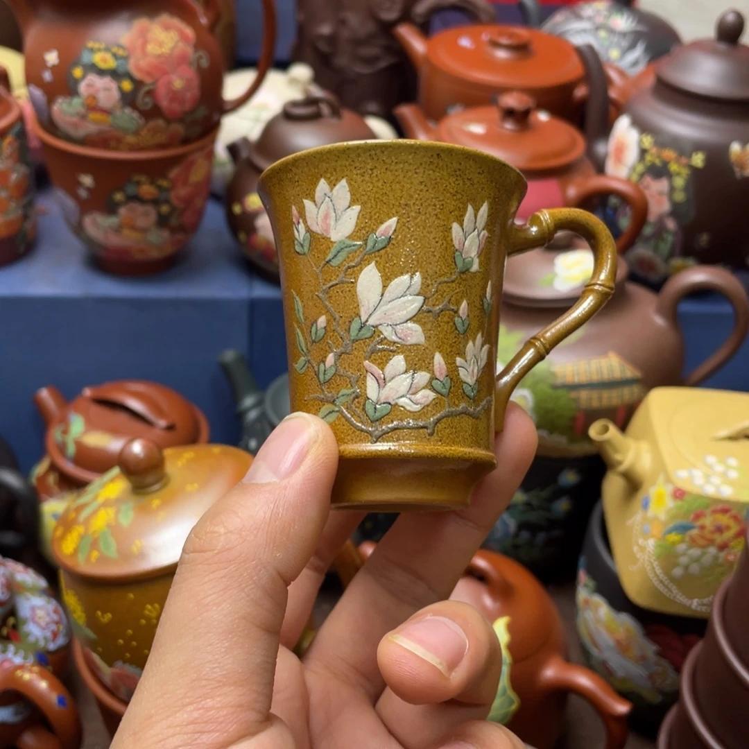 红泥茶杯紫砂主人杯60cc