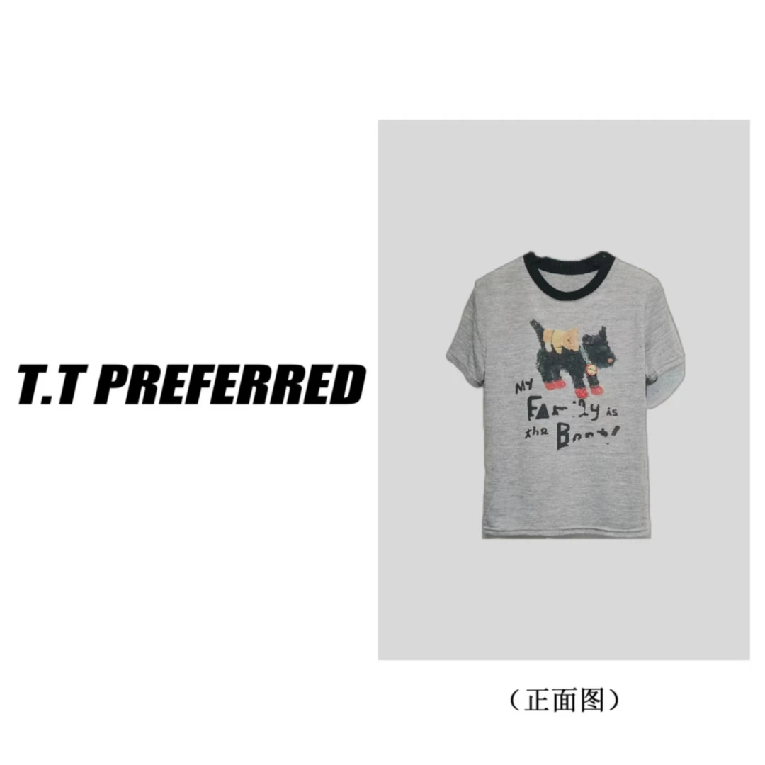 【T.T】2025夏季新款时尚休闲圆领短袖T恤T-001