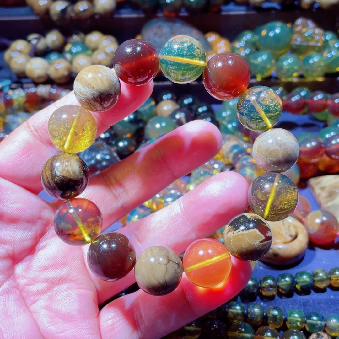 未镶嵌项链琥珀天然