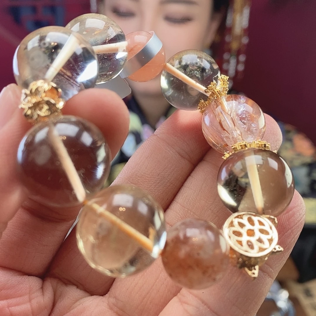 水晶手链未镶嵌双A黄水晶