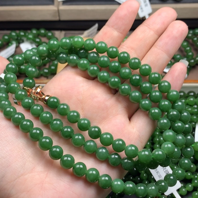 【闪购商品】颈饰未镶嵌和田玉（碧玉）何*美8m