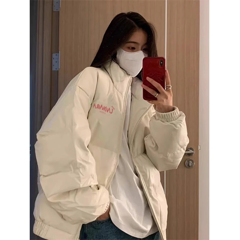 冬季棉服女装韩版时尚宽松加厚保暖立领棉衣面包服外套潮佐朗格奴