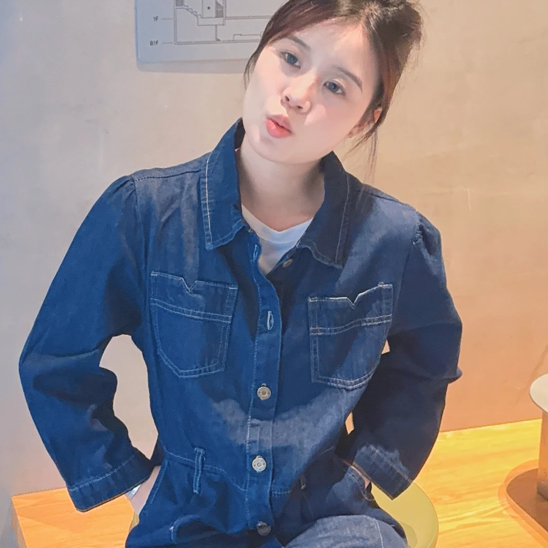 春夏新款时尚舒适空气丹宁牛仔裤休闲百搭春秋