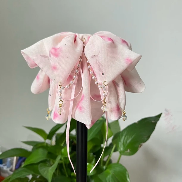 【小蚂蚁饰品】雪纺方巾 蝴蝶结材料 马尾夹材料