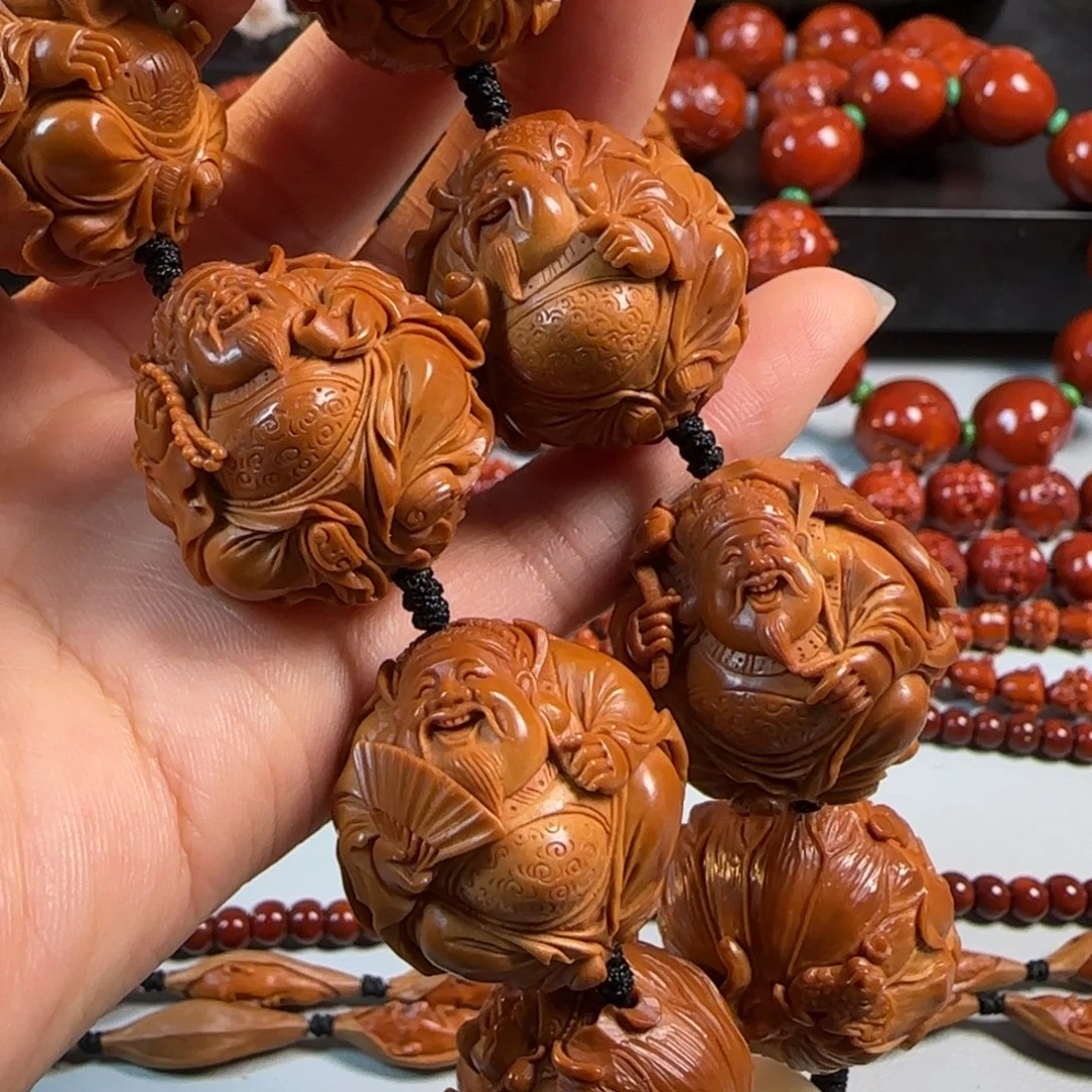 手串/手链橄榄核荷叶大财神手持27大尺寸