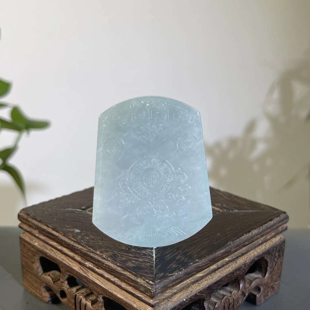 JGB09-48  天然缅甸A货翡翠 仿古牌