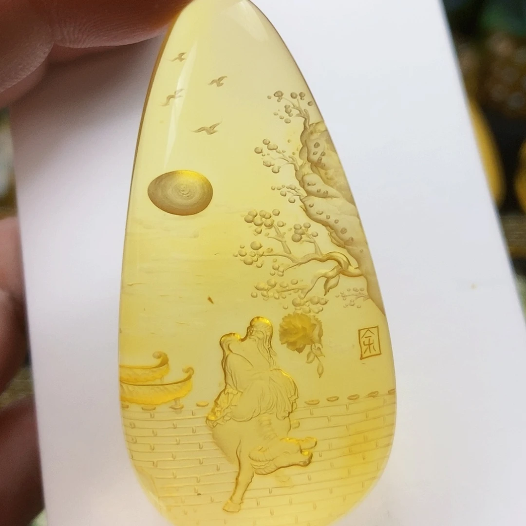 【闪购商品】琥珀（花珀）吊坠(不含链)未镶嵌