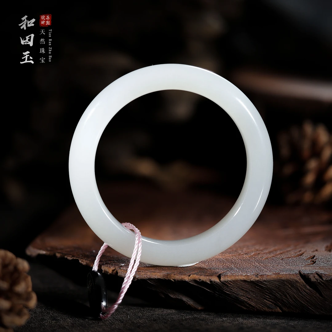 【桃总推荐】老料和田白玉手镯/53-61圈口@@WH51213001
