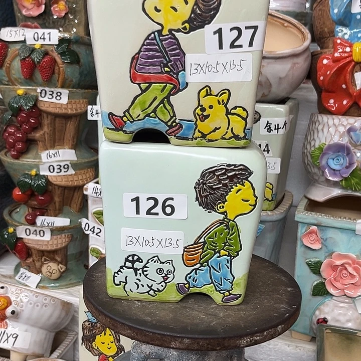 紫砂花盆粗陶材质多肉花盆