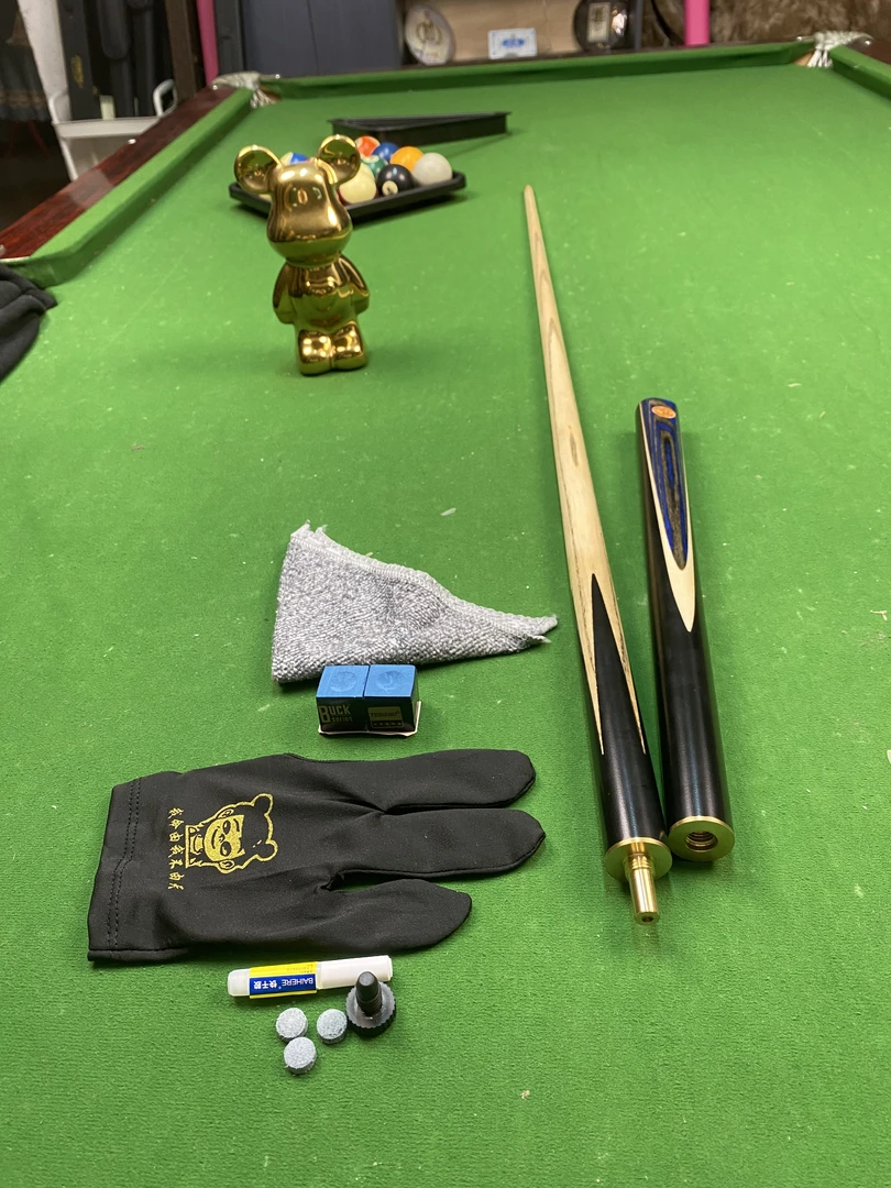 【多财专属】绚丽蓝小头分体式台球杆黑八斯诺克专用手工通体杆