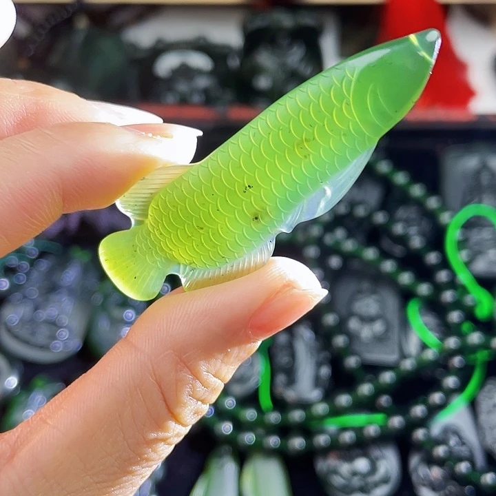 蛇纹石玉未镶嵌手串泰山玉金龙鱼