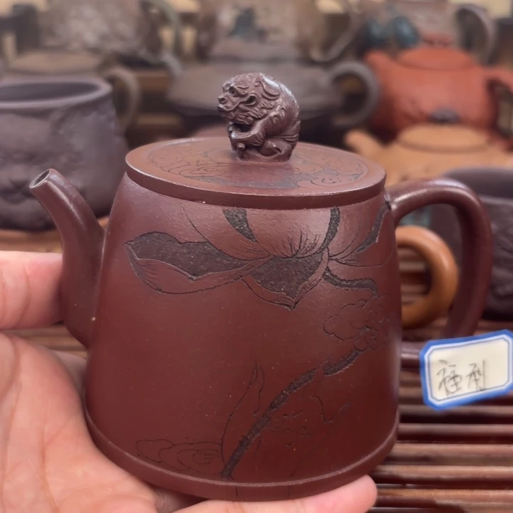 紫砂茶壶等风等雨也等你紫泥220c