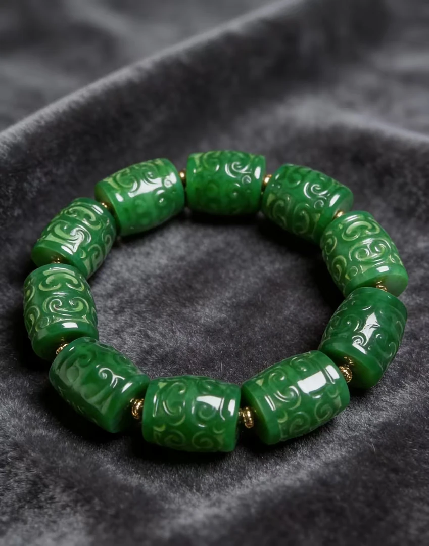 珍藏高端轻奢雕刻老型珠手串