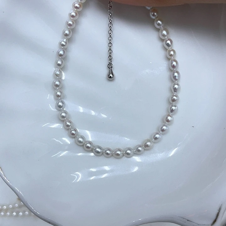 银S925镶嵌手绳淡水珍珠