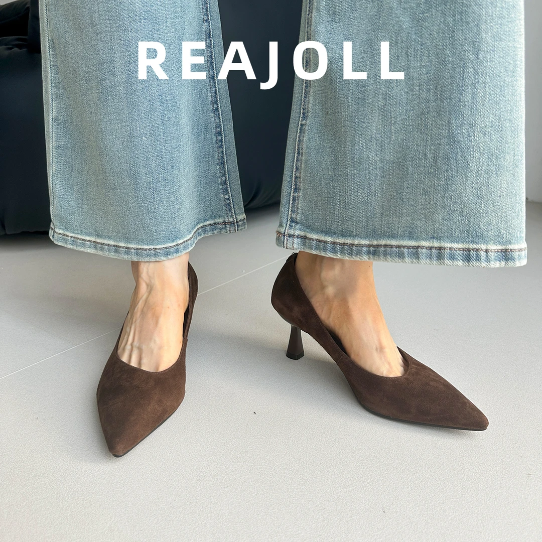 高跟鞋女气质高级不累脚2025爆款尖头细跟配裙子的百搭法式单鞋子