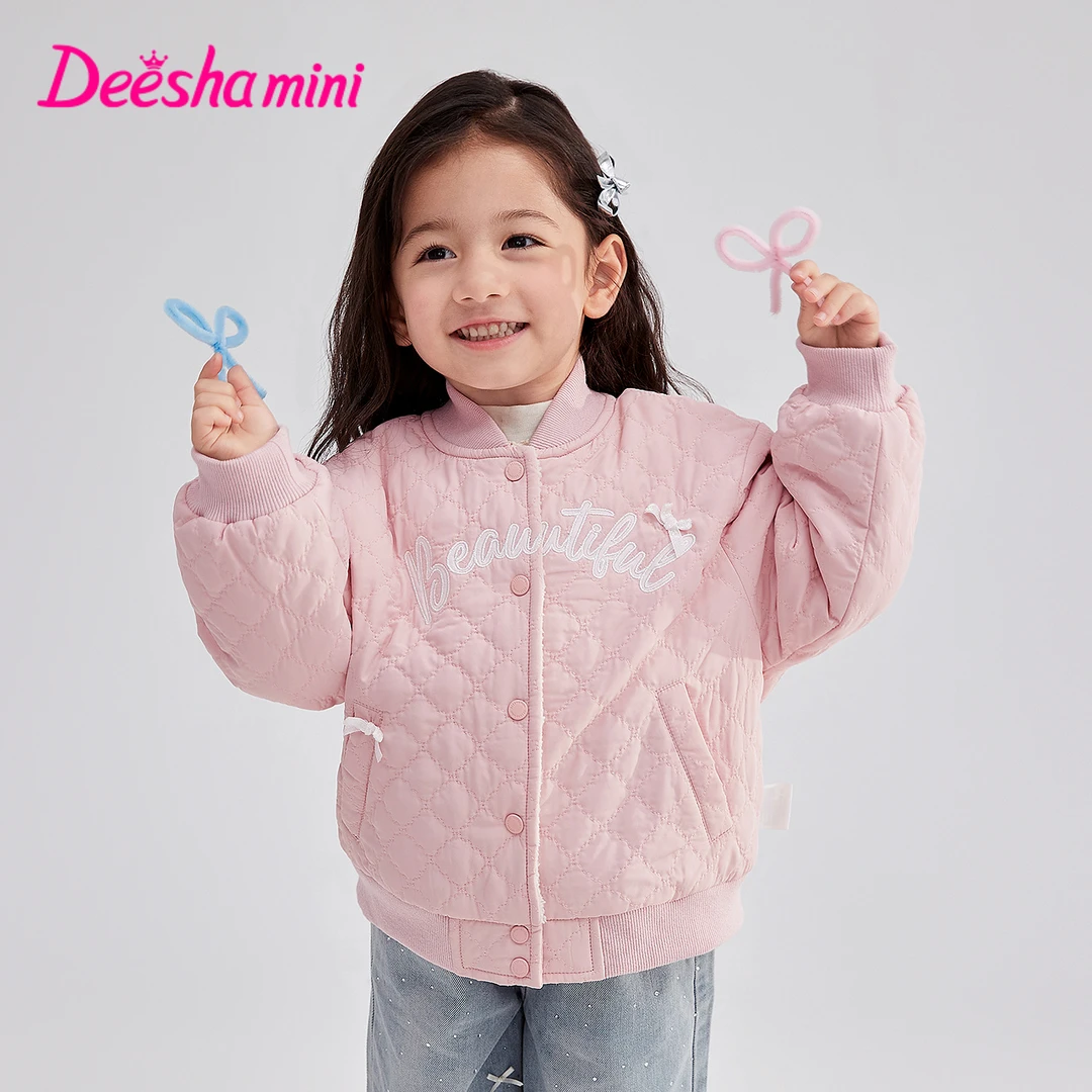 笛莎童装女童外套冬季新款小童女孩宝宝儿童加绒外套-332547203