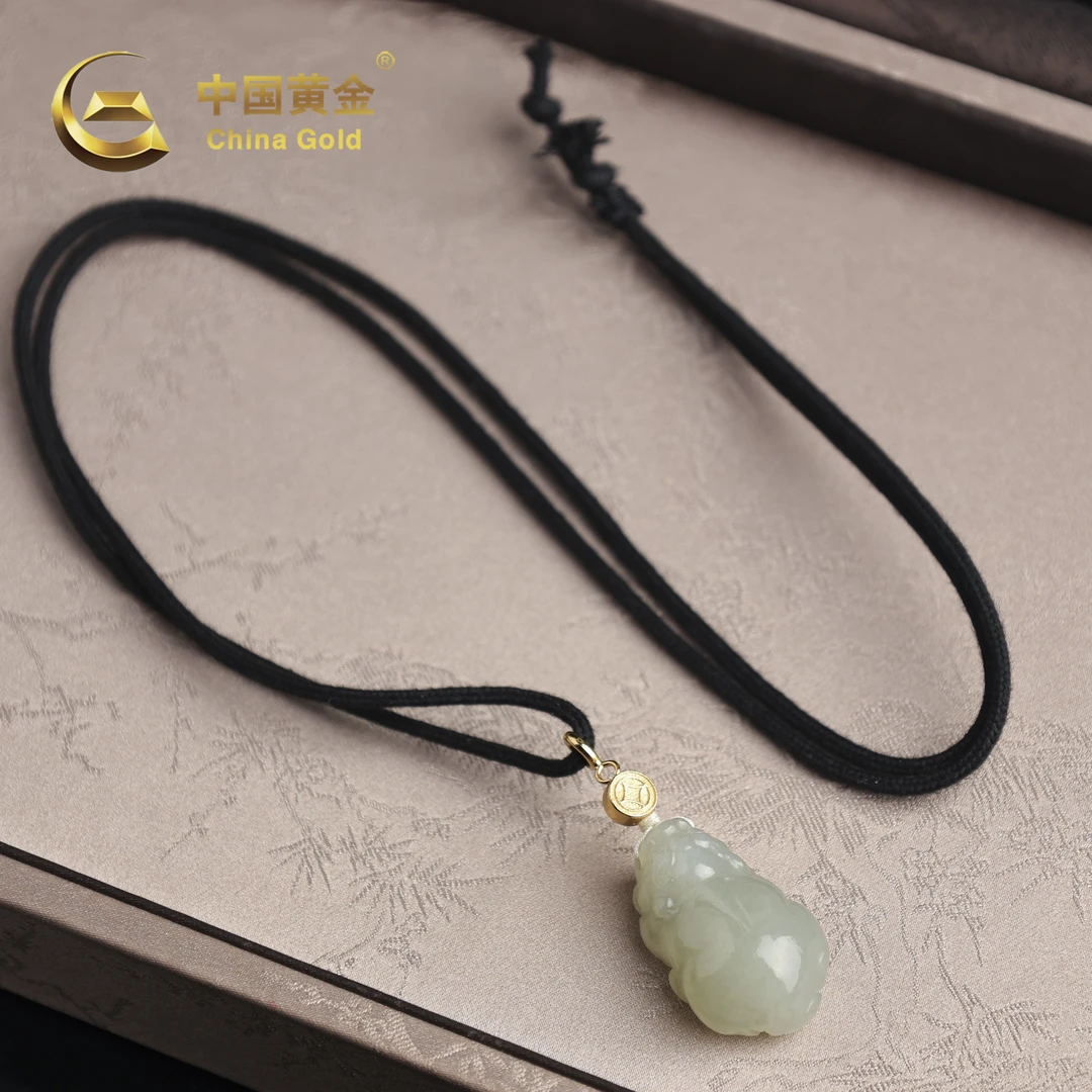 【中国黄金】集财 | 和田玉*吊坠*S925银镶嵌-X3408-Y