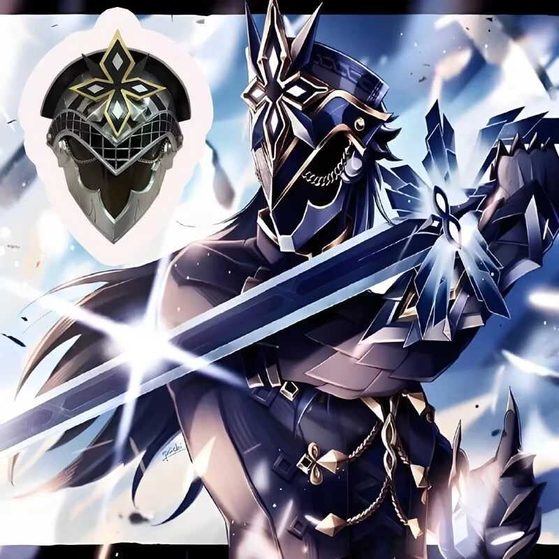 刺客原神cos愚人众执行官队长卡皮塔诺服道具组头盔面具现货