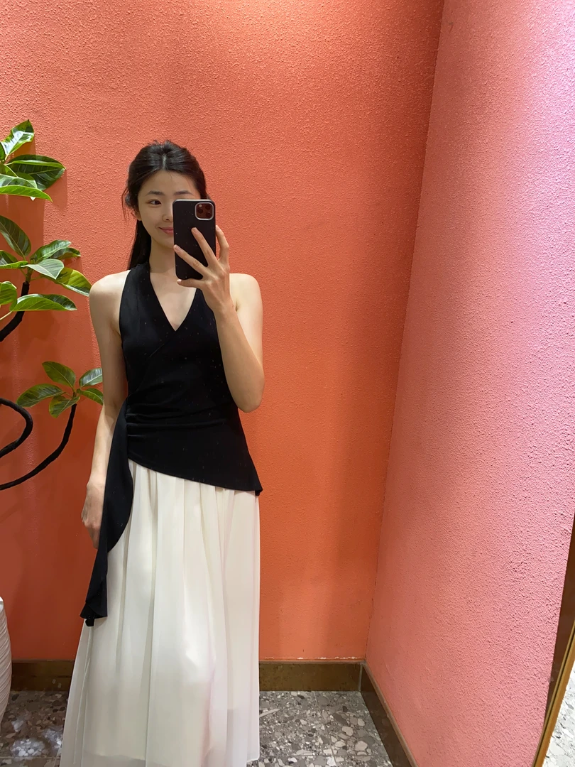 （默茗服装）别致黑白拼接连衣裙