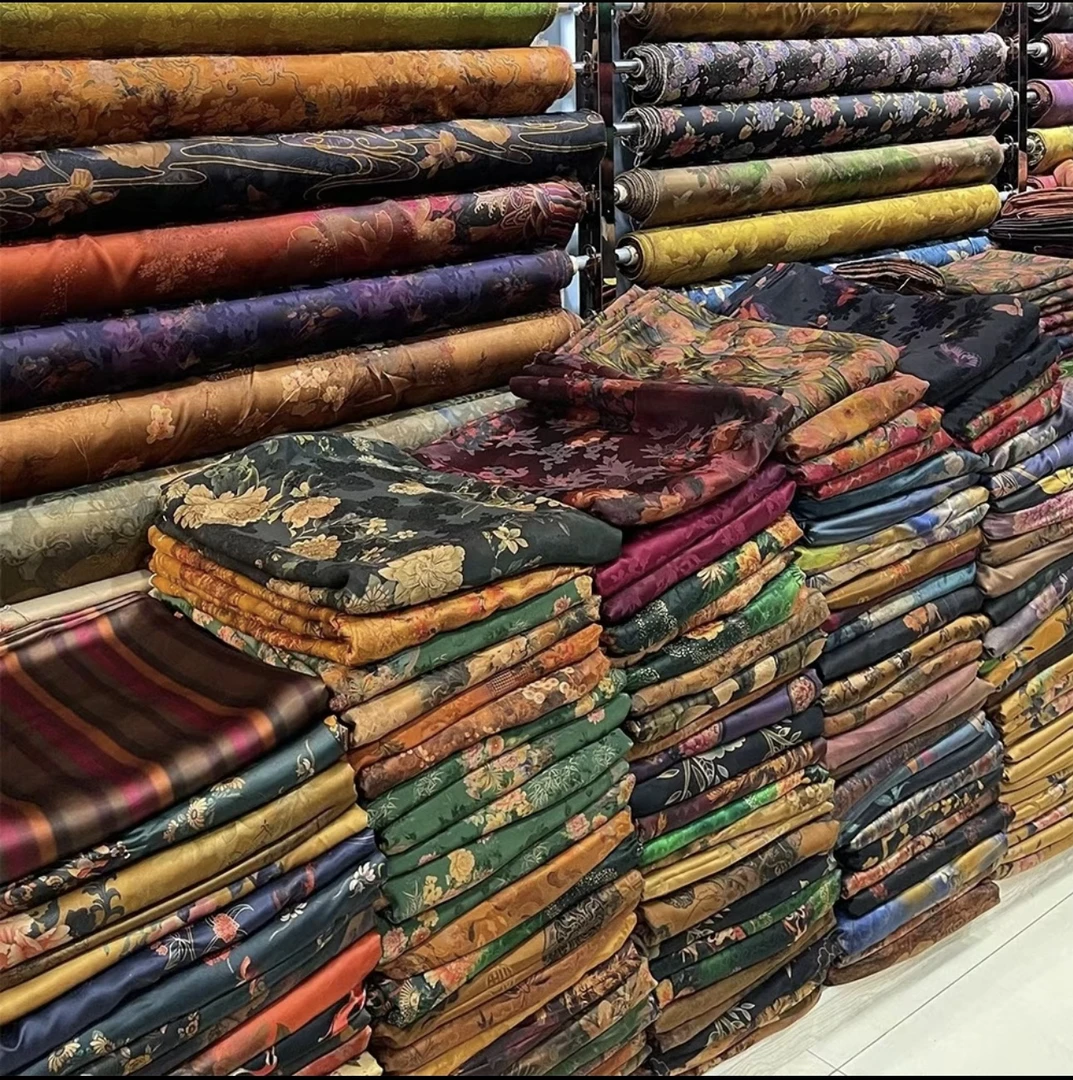 真丝香云纱布料花萝香云纱（卷布裁剪，多拍不剪断）