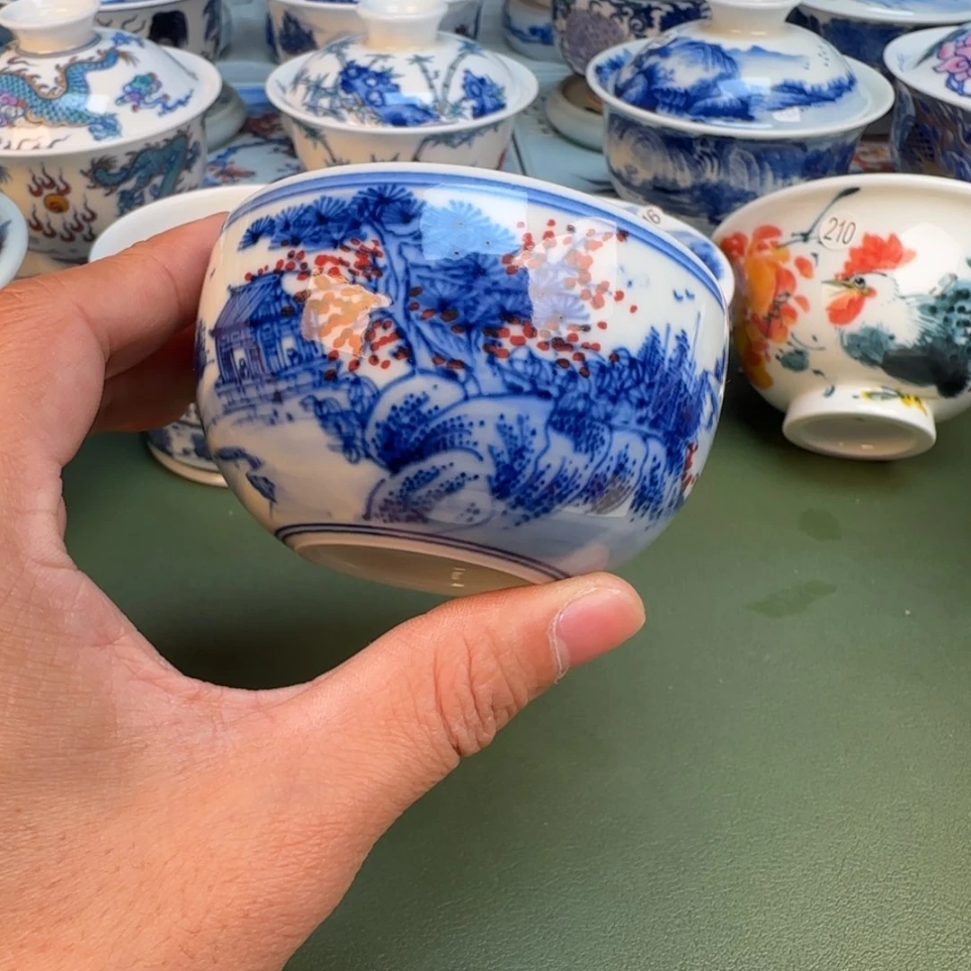 纯手工纯手绘茶具石头265