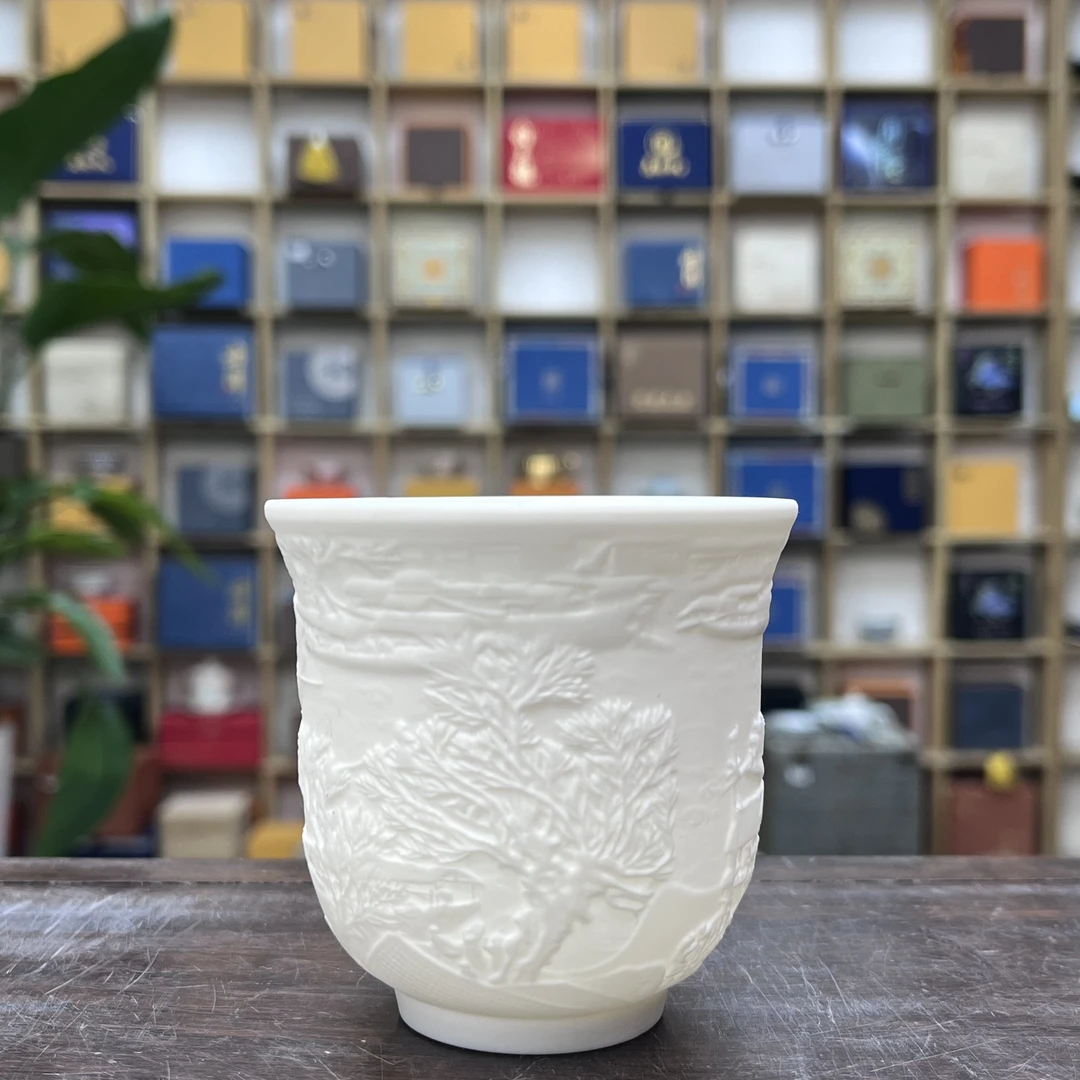 浮雕羊脂玉白瓷-A115（众）