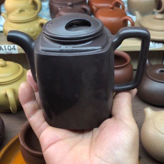 茶壶紫砂天青段混方牛盖330豪升左右