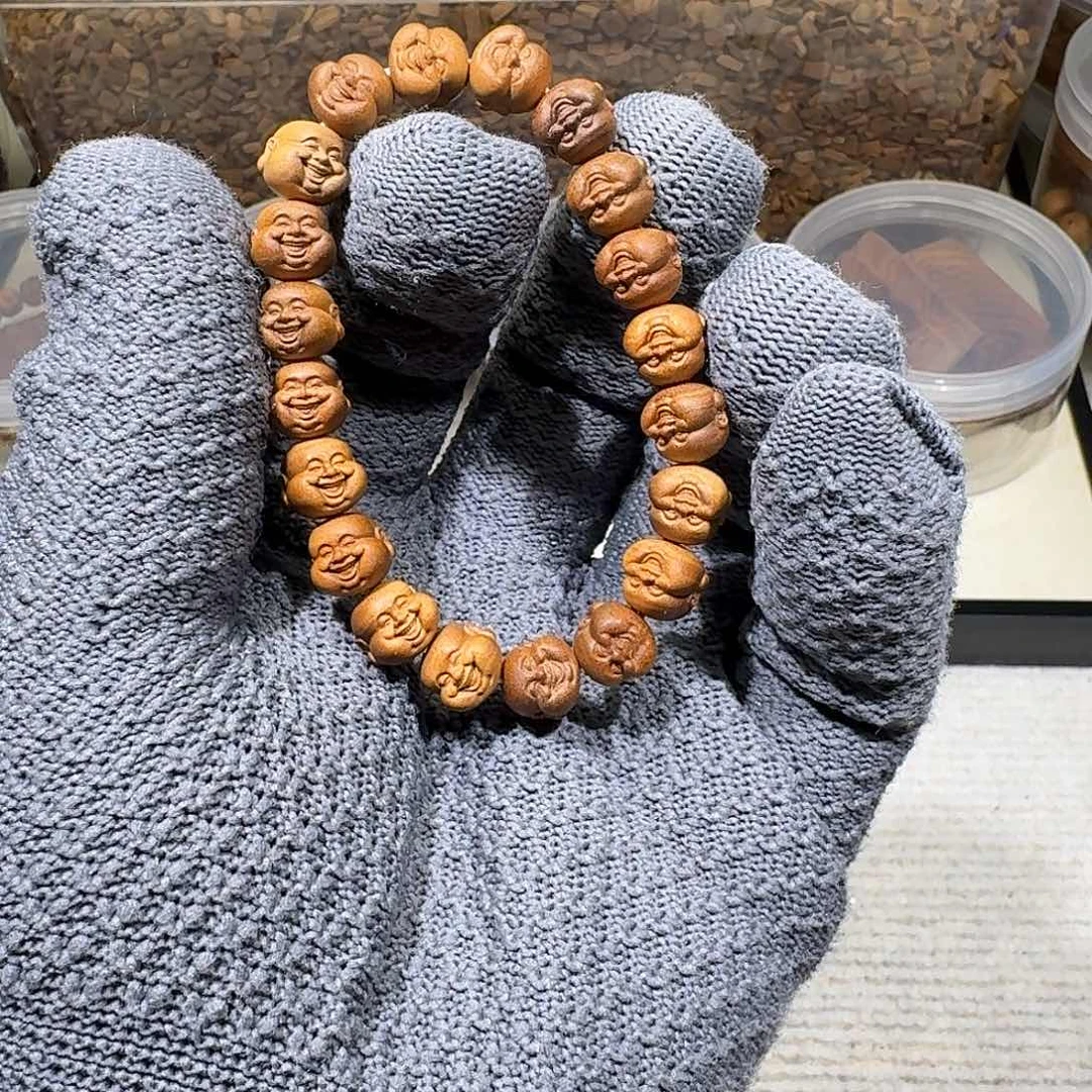 檀香木手串/手链奶甜笑佛1.0