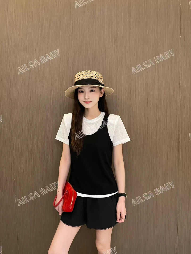 【AILSA BABY】（有垫肩）欧货背心+T恤真两件/51401A