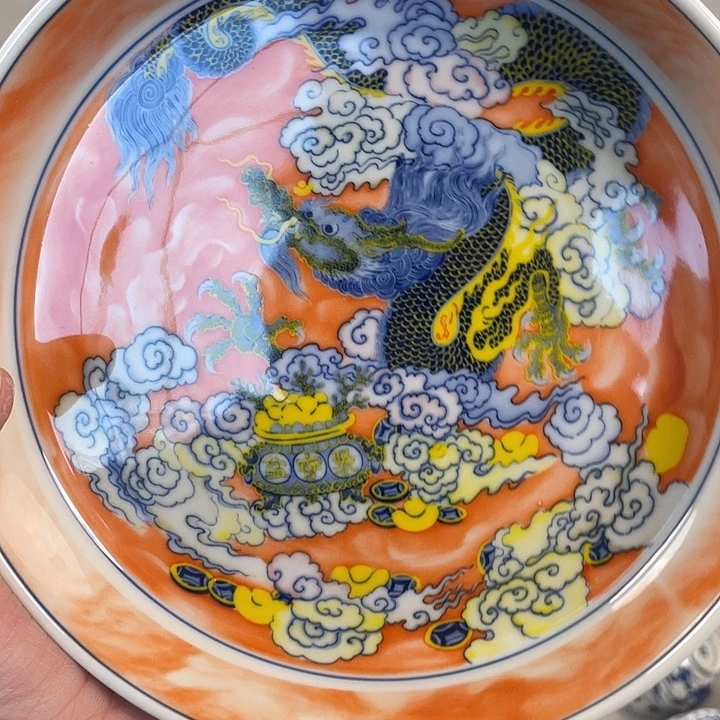 瓷片景德镇粉彩腾龙县宝大壶承