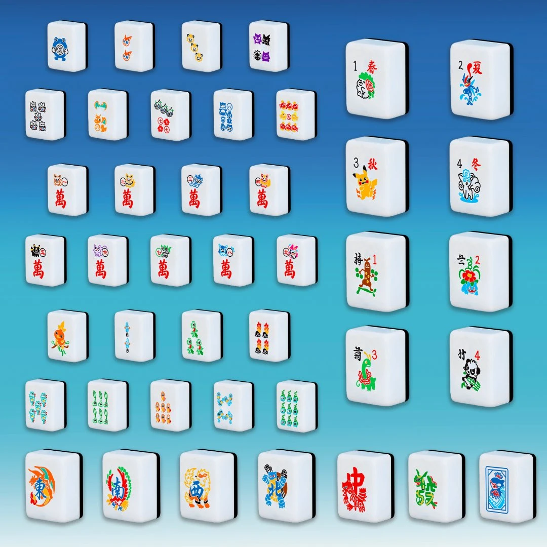 多罗社宝可梦麻将，可收藏/可挂件/可入麻将机的雕刻麻将 （代拆）