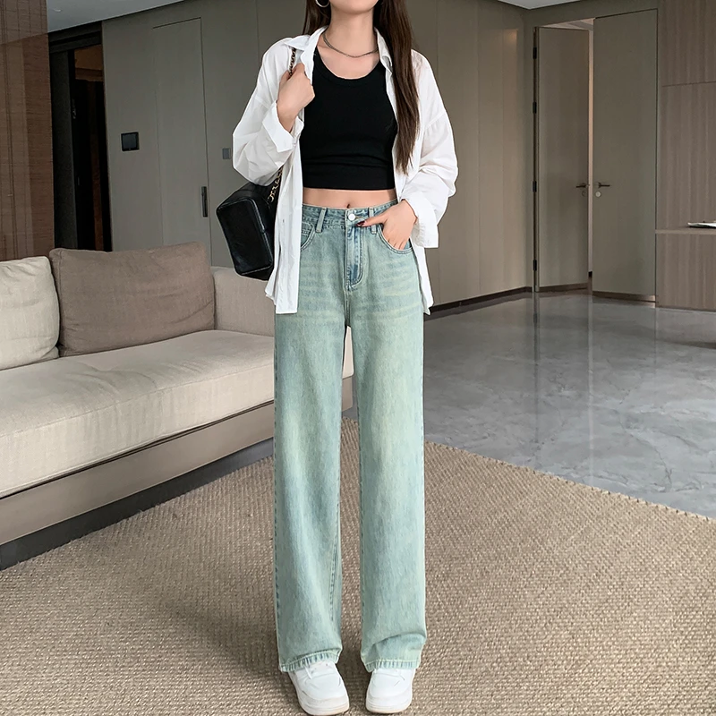 【小个子定制】2025春秋新款高腰显瘦百搭休闲直筒垂感阔腿拖地裤