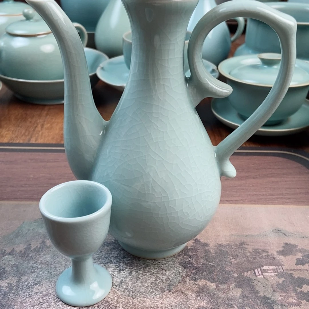 摆件原产地原矿汝瓷～茶器