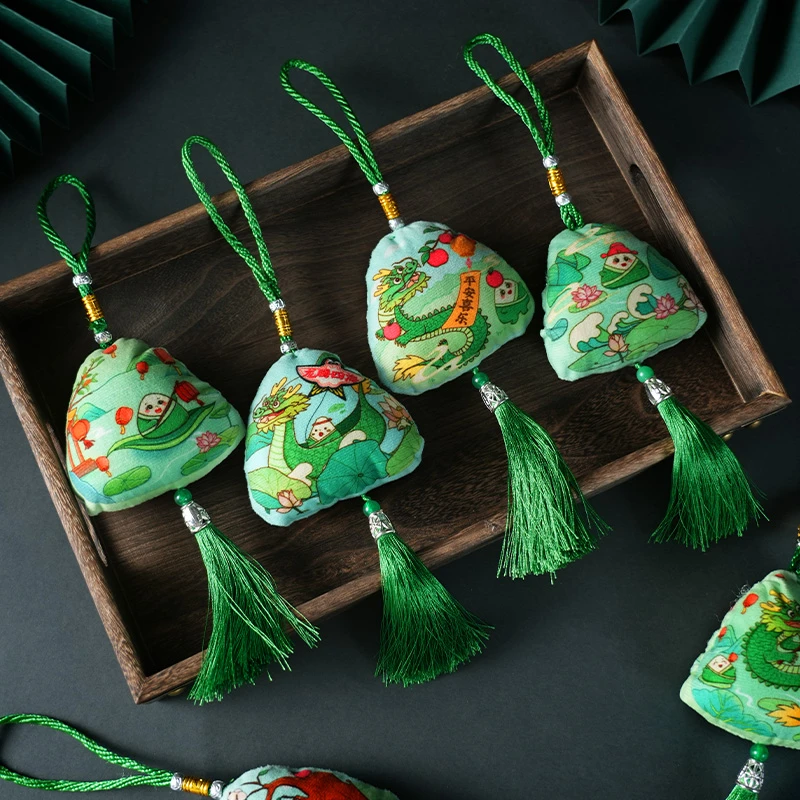 聚缘诚博端午节香囊艾草卡福粽香包粽子挂件成品荷包装饰挂件布置