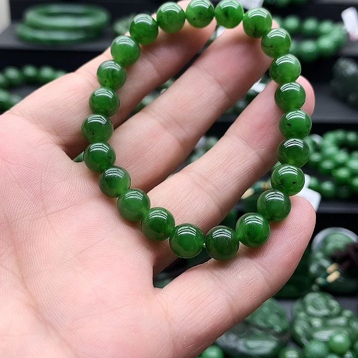 手链未镶嵌和田玉（碧玉）