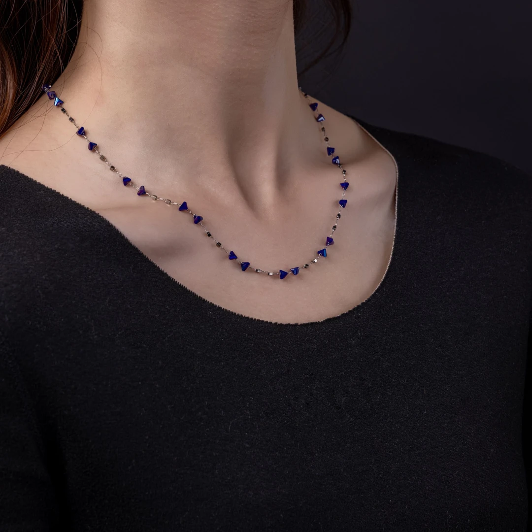 钛钢项链 凤梨专属【INSS · GG】手工百搭简约轻奢小众紫色项链XDW5