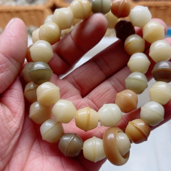 吊坠白玉菩提精品13多宝蜜罐双圈