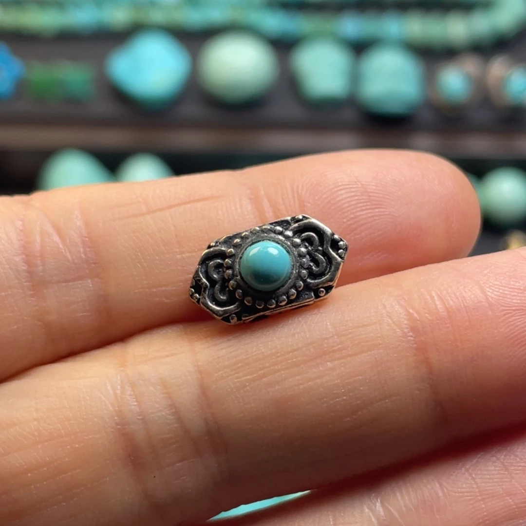 绿松石银S925镶嵌颈饰