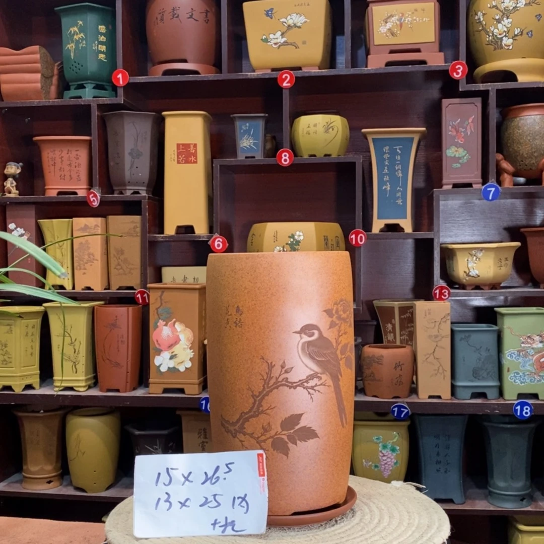 紫砂艺术紫砂花盆