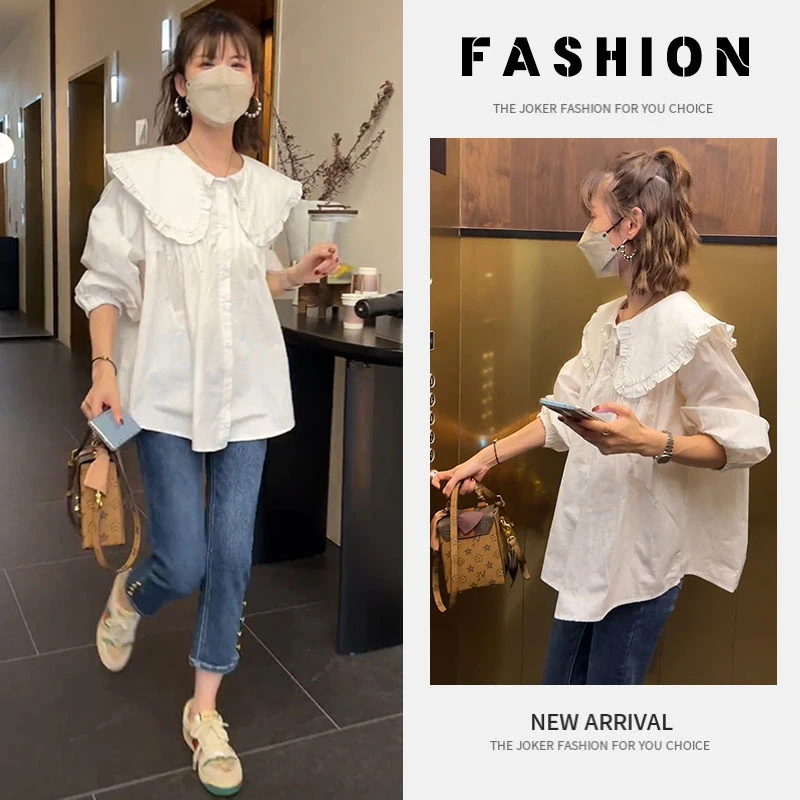 早春一整套女装2025新款韩版时尚甜美减龄衬衫洋气俏皮长裤两件套