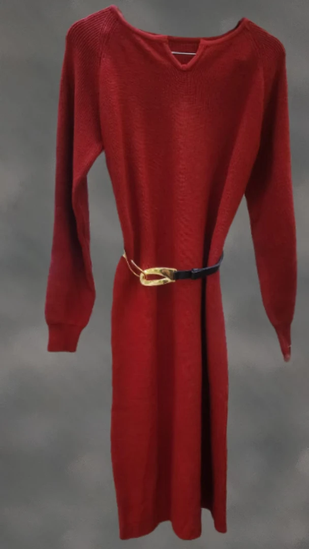 轻奢高级感精致毛衣裙子名媛风秋冬新款气质针织长袖连衣裙女