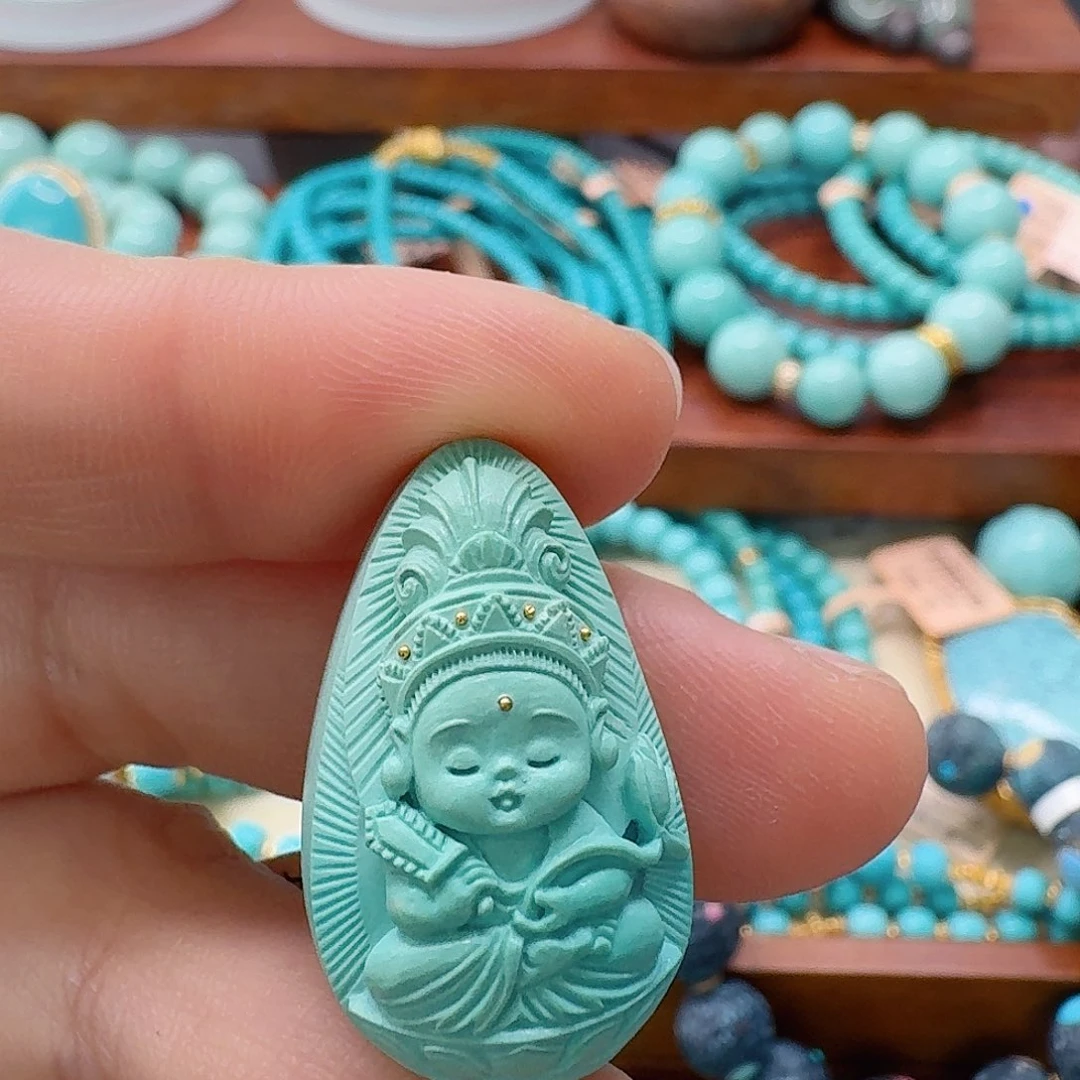 绿松石未镶嵌珠宝半成品