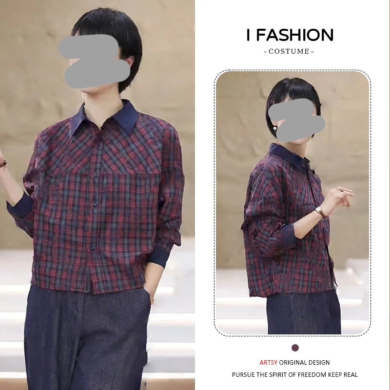 复古洋气高级感长袖衬衫女2026年春秋新款减龄气质显瘦polo领上衣