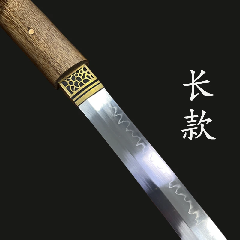 龙泉刀剑长款武士居合一体打刀拔刀T10覆土烧刃户外收藏未开刃