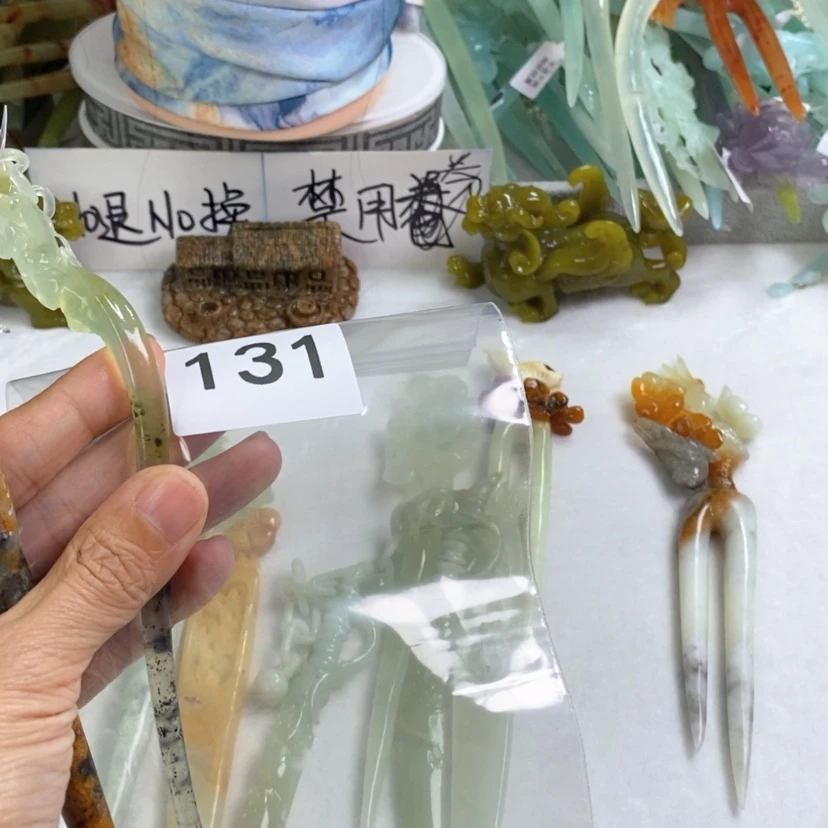 【闪购商品】岫玉发饰未镶嵌铿***?