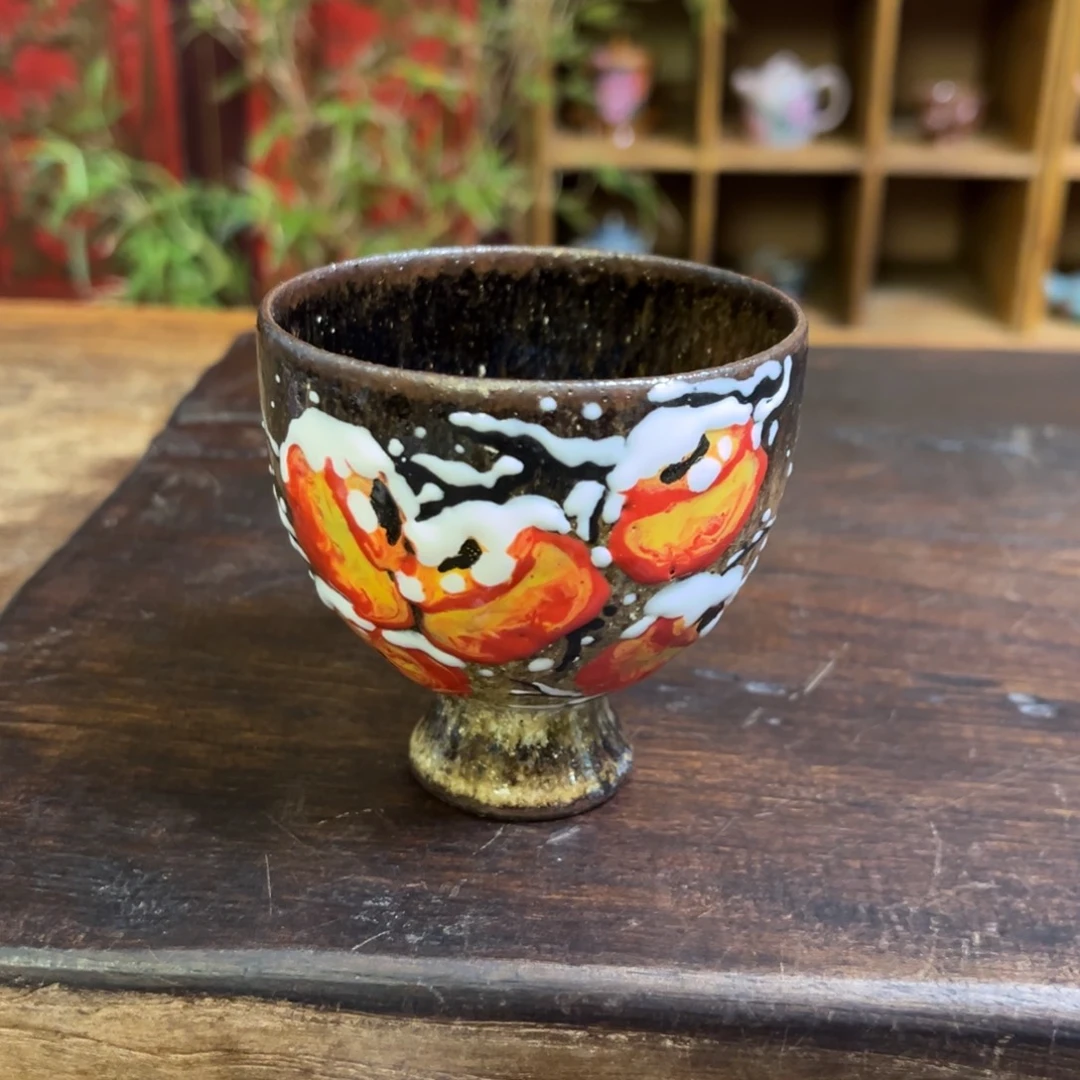 柴烧手工手绘陶瓷