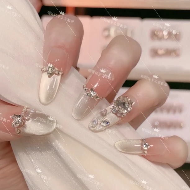 【玫瑰之恋】Echo纯手工穿戴甲2025春季新款猫眼显白高级可拆卸美甲