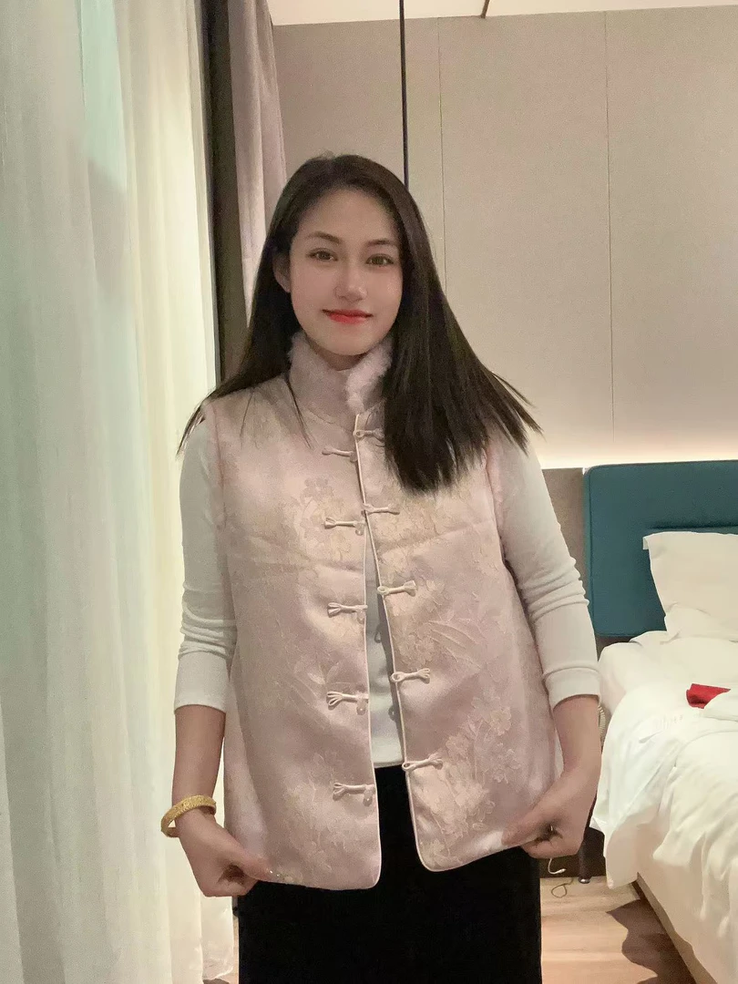 334新款韩版时尚百搭复古立领中国风马甲