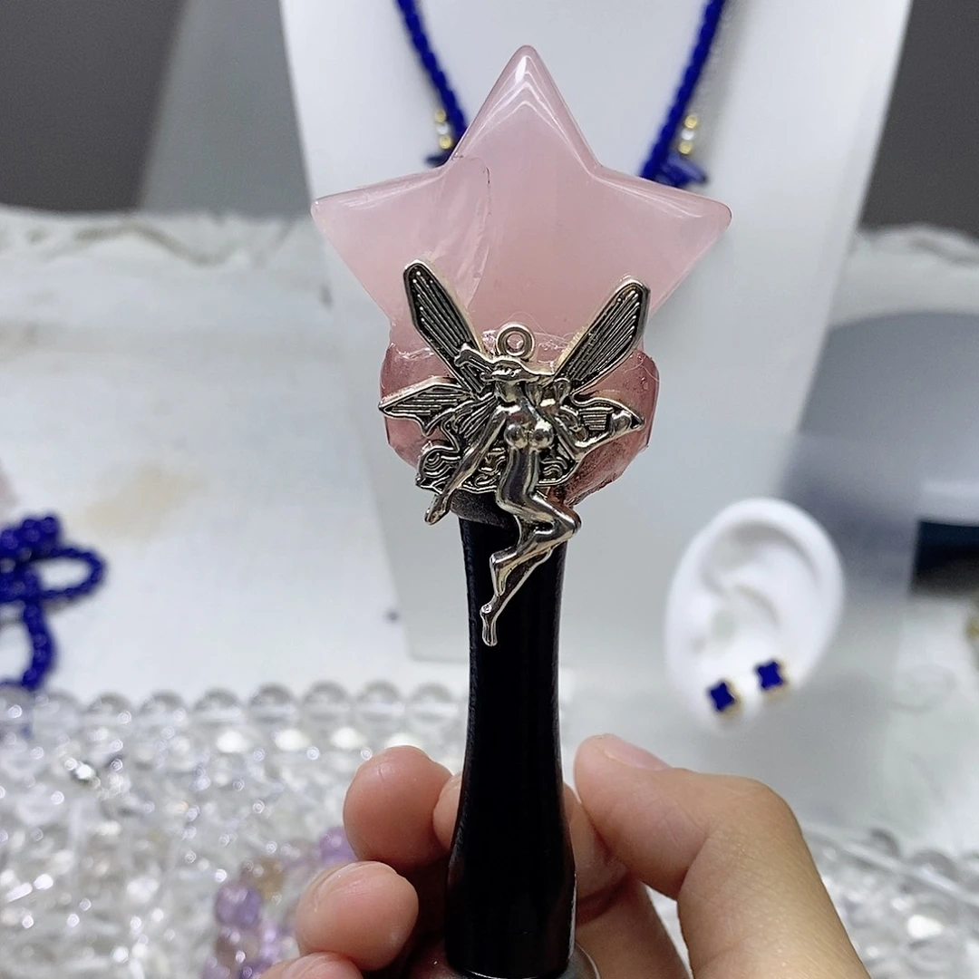 未镶嵌耳饰水晶魔法棒