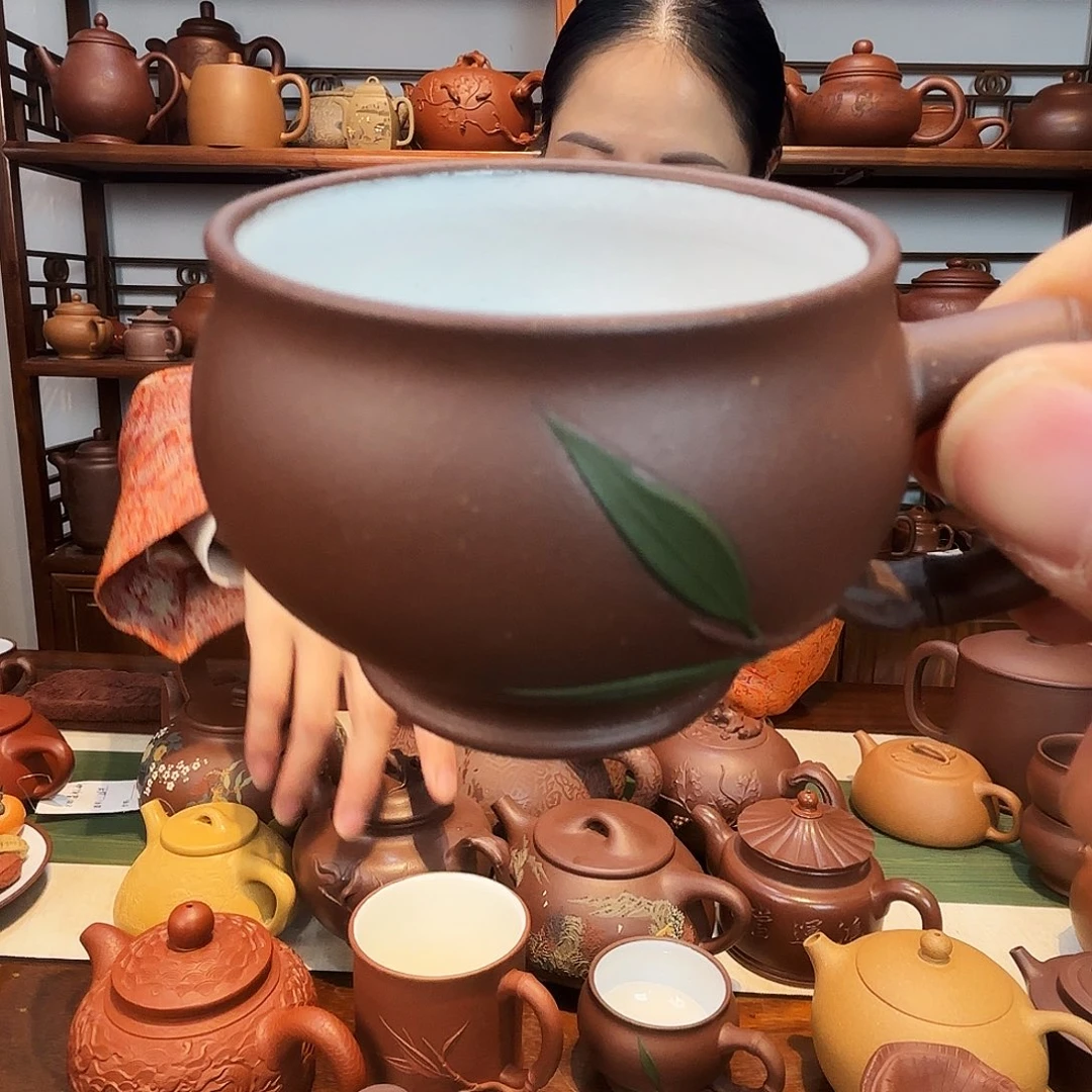 茶杯紫砂紫砂小杯白釉